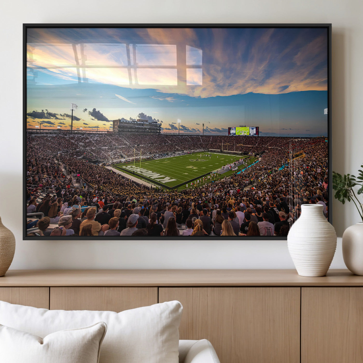 MGV-FP-60X30-3P - UCF Knights Football Team Print - Orlando FBC Mortgage Stadium Wall Art Canvas Print