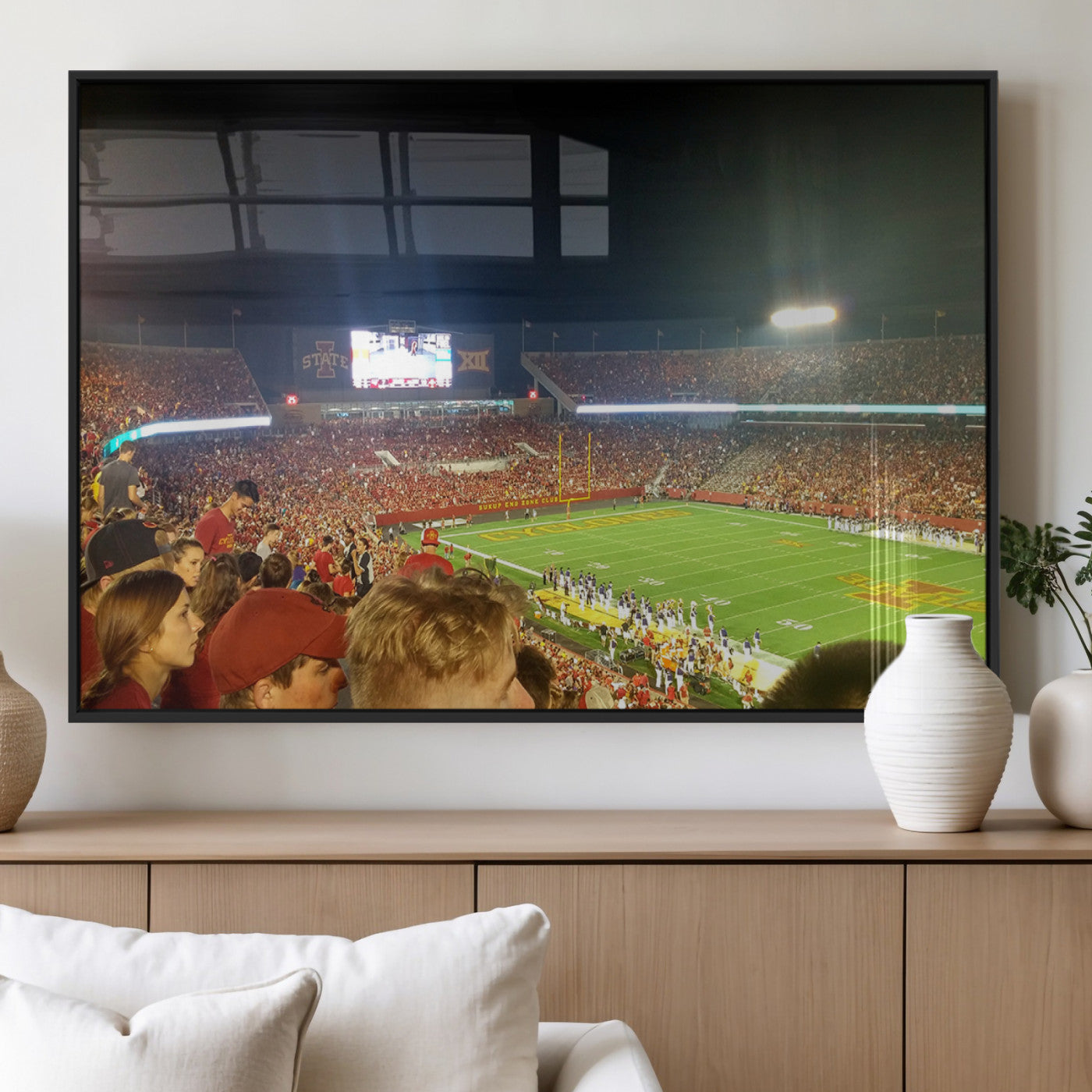 MGV-FP-60X30-3P - Iowa State University Cyclones Art Print, Football Team Print - Jack Trice Stadium Ames Wall Art