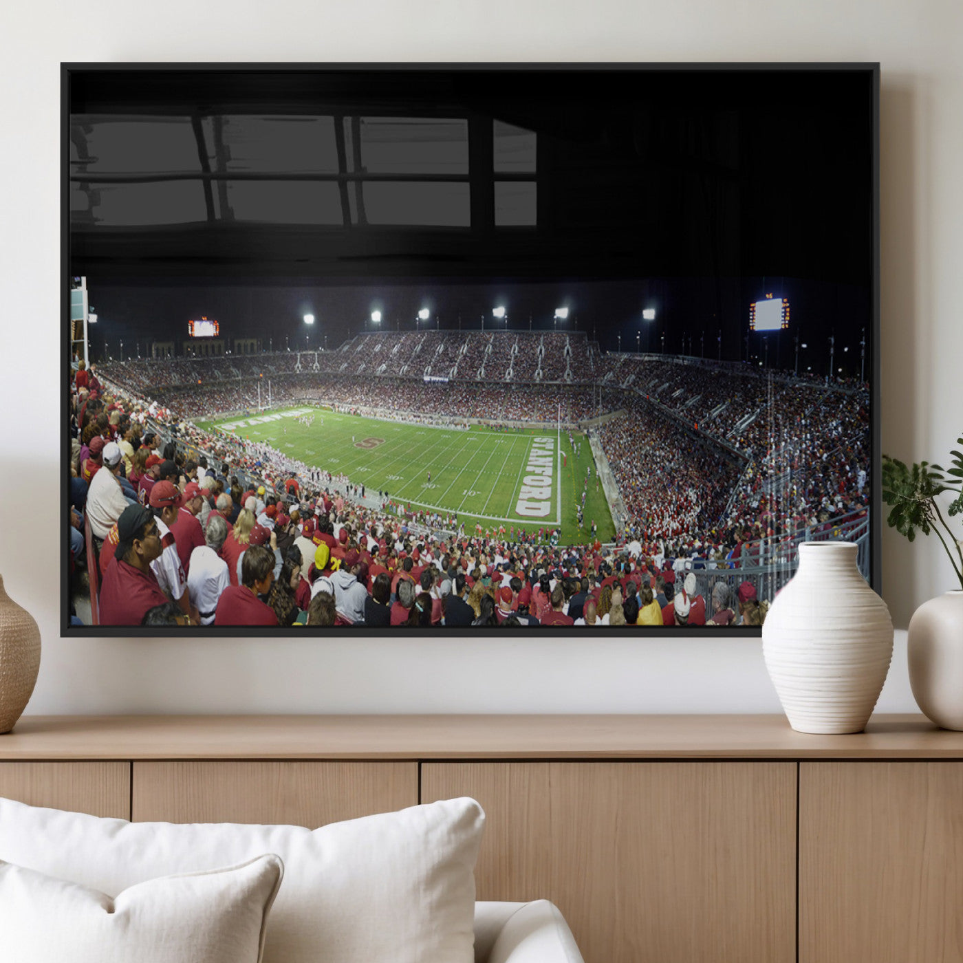 MGV-FP-60X30-3P - Stanford University Cardinal Football Team Print - Stanford Stadium Wall Art Canvas Print