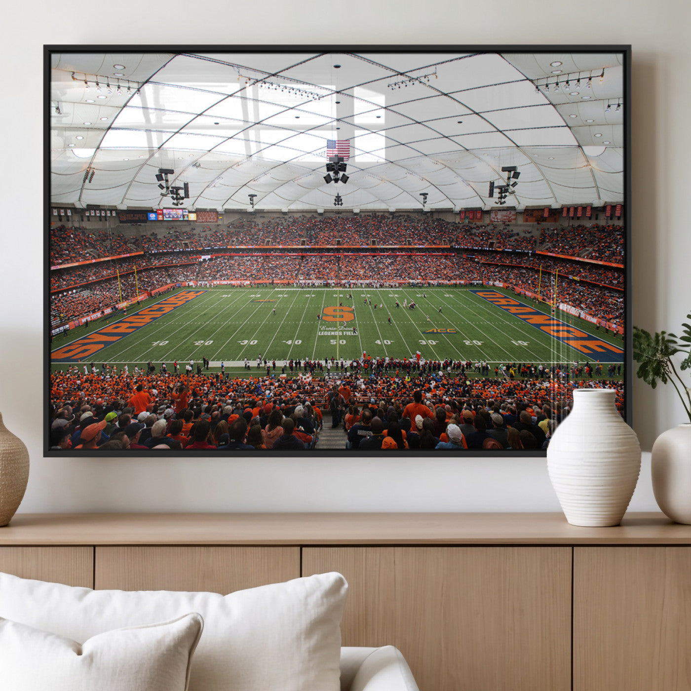 MGV-FP-60X30-3P - Syracuse University Orange Football Team Print - Syracuse JMA Wireless Dome Wall Art Canvas Print