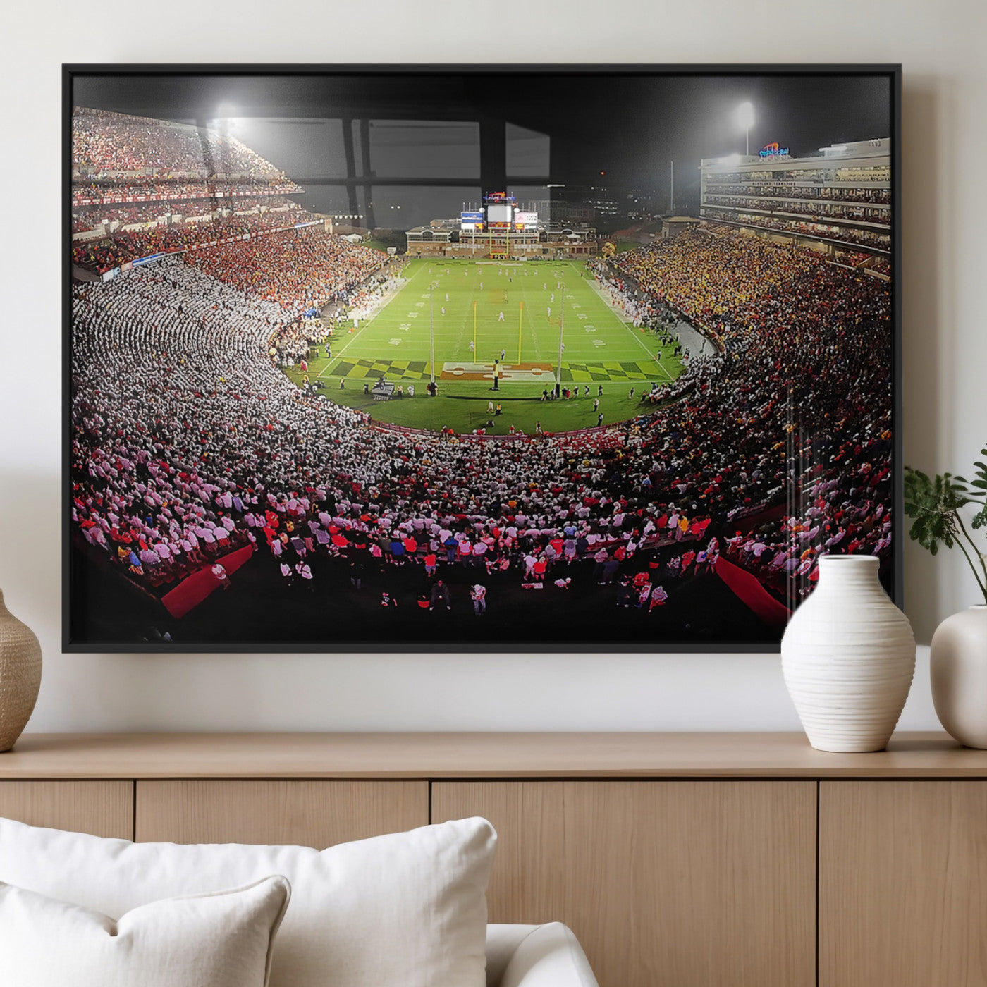 MGV-FP-60X30-3P - University of Maryland Terrapins Football Team Print - College Park SECU Stadium Wall Art Canvas