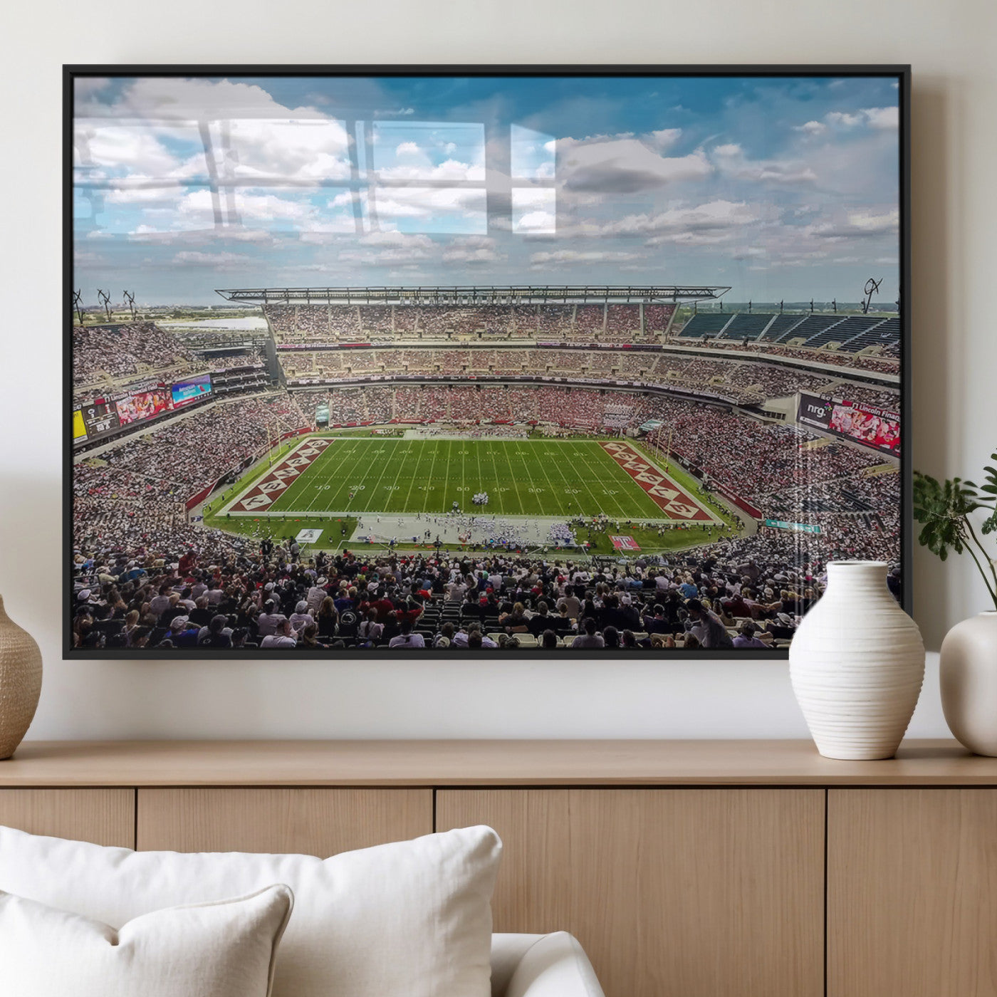 MGV-FP-60X30-3P - The Temple University Owls Athletics Team Print - Philadelphia Lincoln Financial Field Stadium Wall