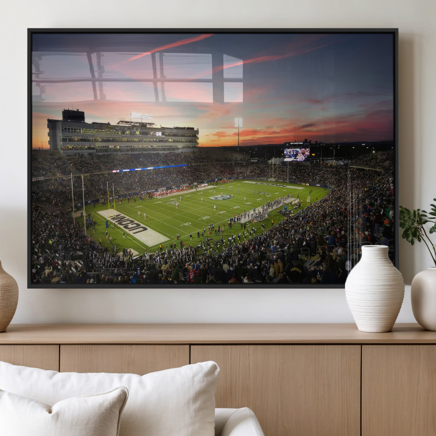 MGV-FP-60X30-3P - The University of Connecticut UCONN Huskies Football Team Print - East Hartford Pratt & Whitney