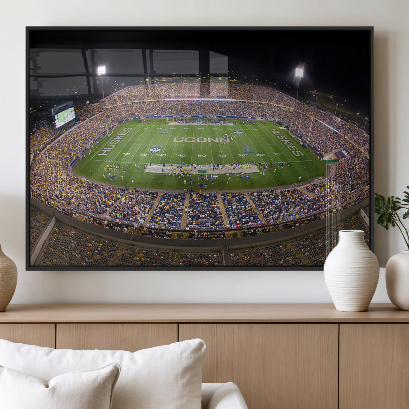 MGV-FP-60X30-3P - The University of Connecticut UCONN Huskies Football Team Print - East Hartford Pratt & Whitney