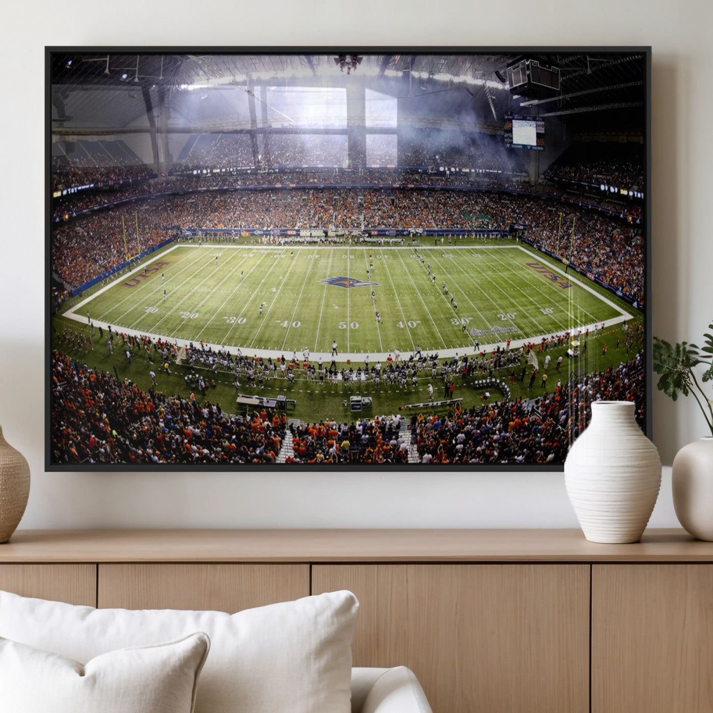 MGV-FP-60X30-3P - The University of Texas at San Antonio Roadrunners Football Team Print - San Antonio Alamodome Wall