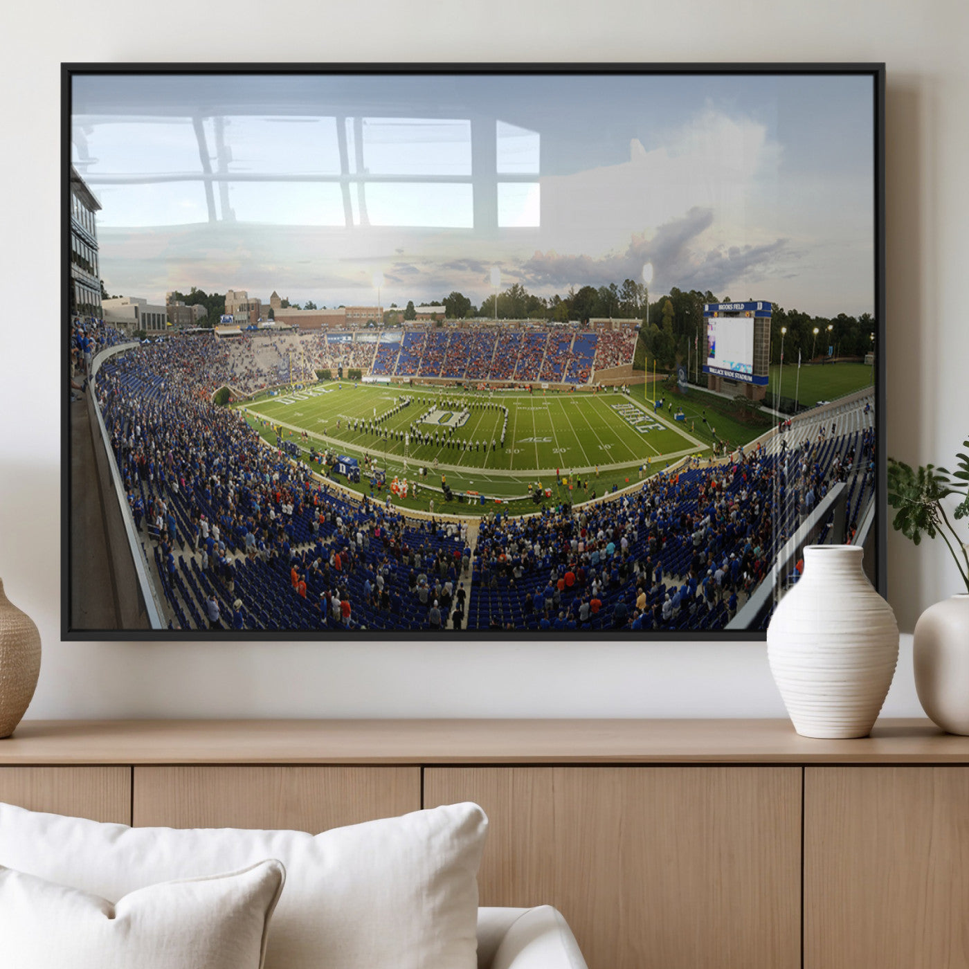 MGV-FP-60X30-3P - The Duke University Blue Devils Football Team Print - Durham Wallace Wade Stadium Wall Art Canvas