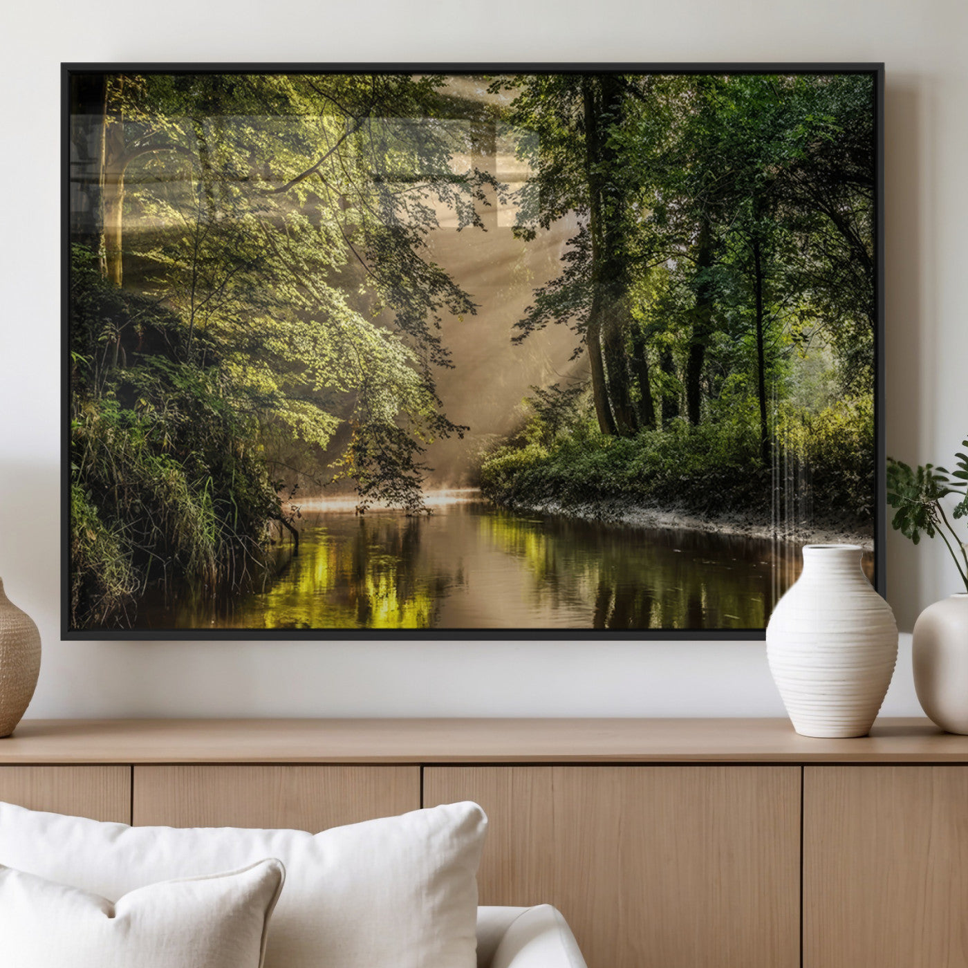 MGV-FP-60X30-3P - Forest Wall Art Print | River Landscape Wall Art | Perfect for Farmhouse Wall Decor, Cabin Wall Art