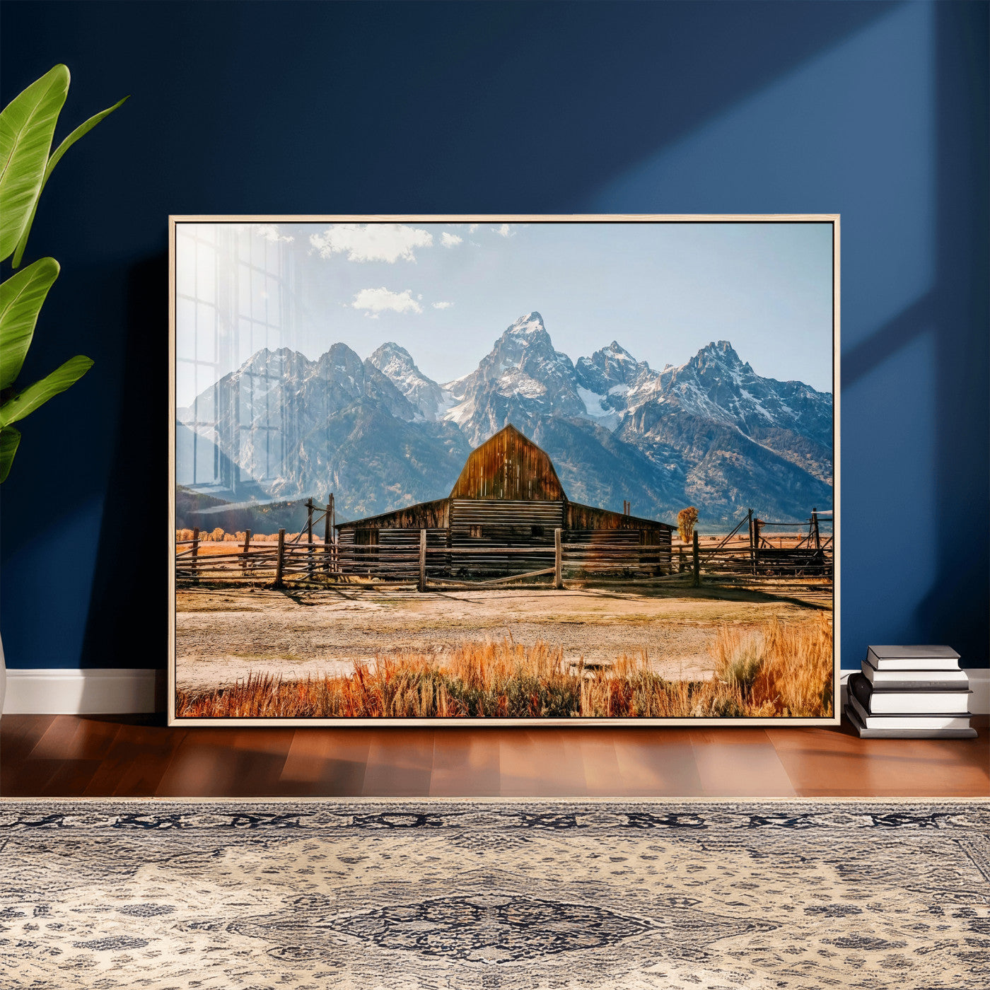 26513-MGV-CV-36X24 - Vintage Old Barn Field Wall Art Canvas Print for Farmhouse Decor - Rustic Barn Wall Art Canvas Print