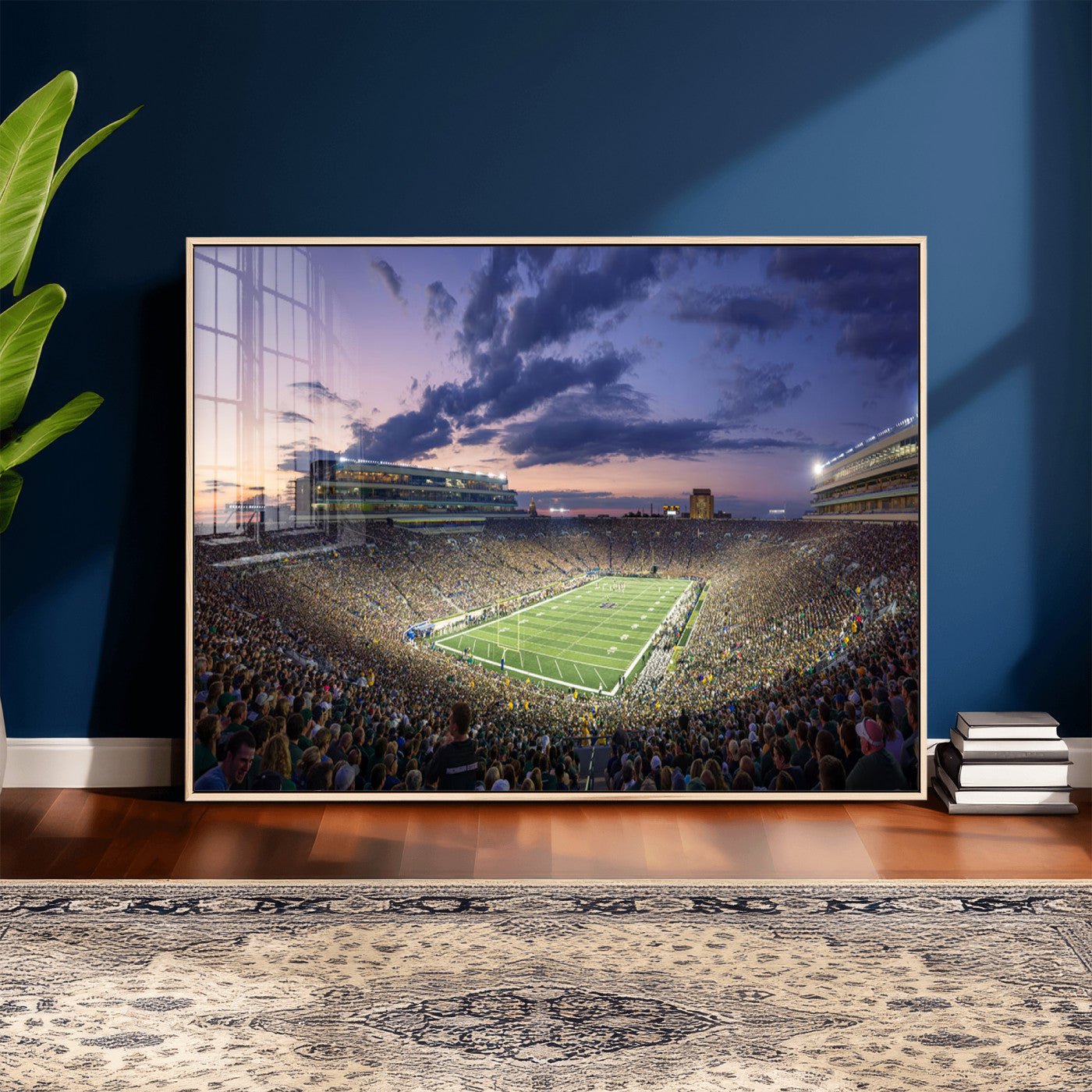 50825-MGV-CV-36X24 - Notre Dame Fighting Irish Football Team Print - Notre Dame Stadium Wall Art Canvas Print
