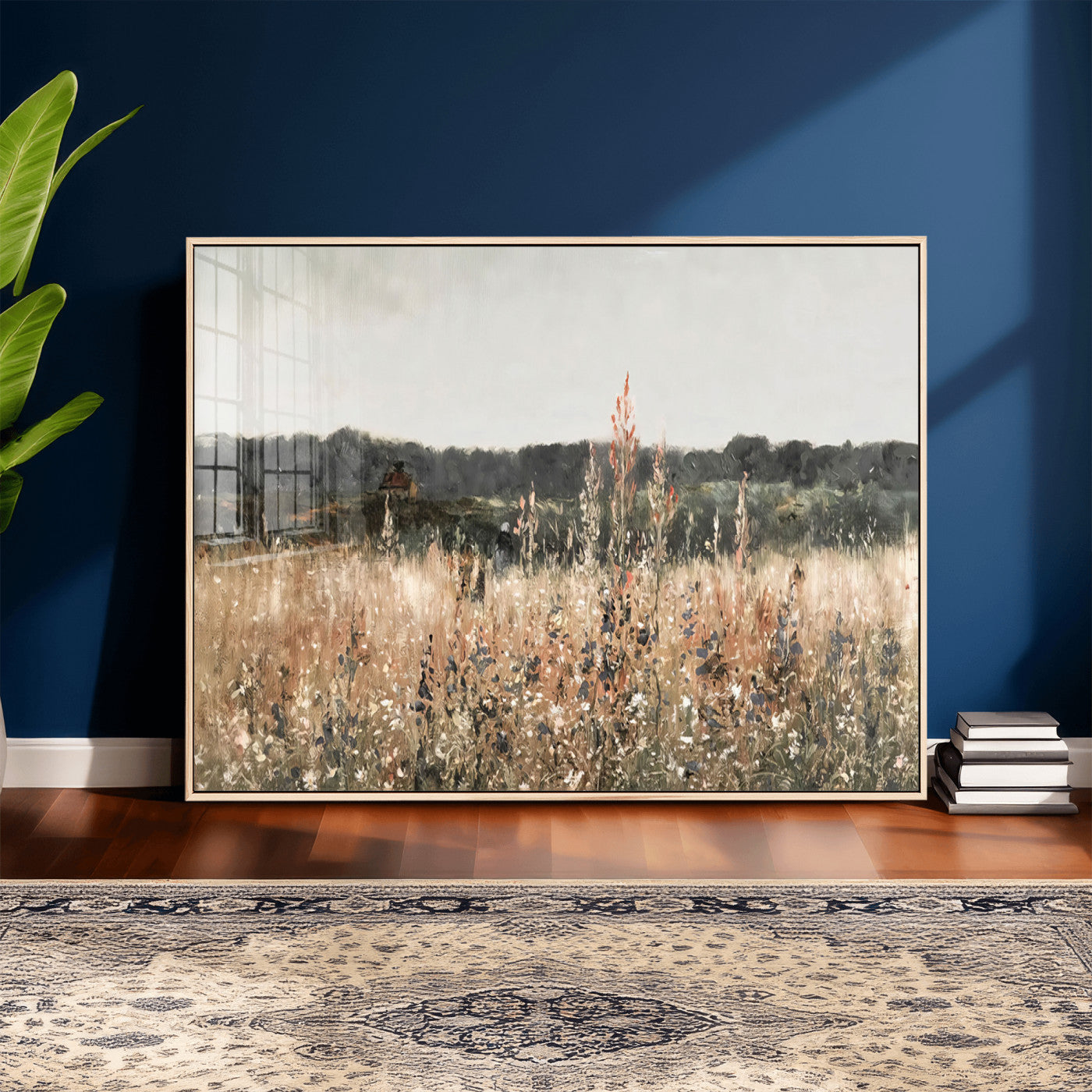 16595-MGV-CV-36X24 - Rustic Field Landscape Wall Art Print, Abstract Field Canvas Wall Art for Barn Decoration