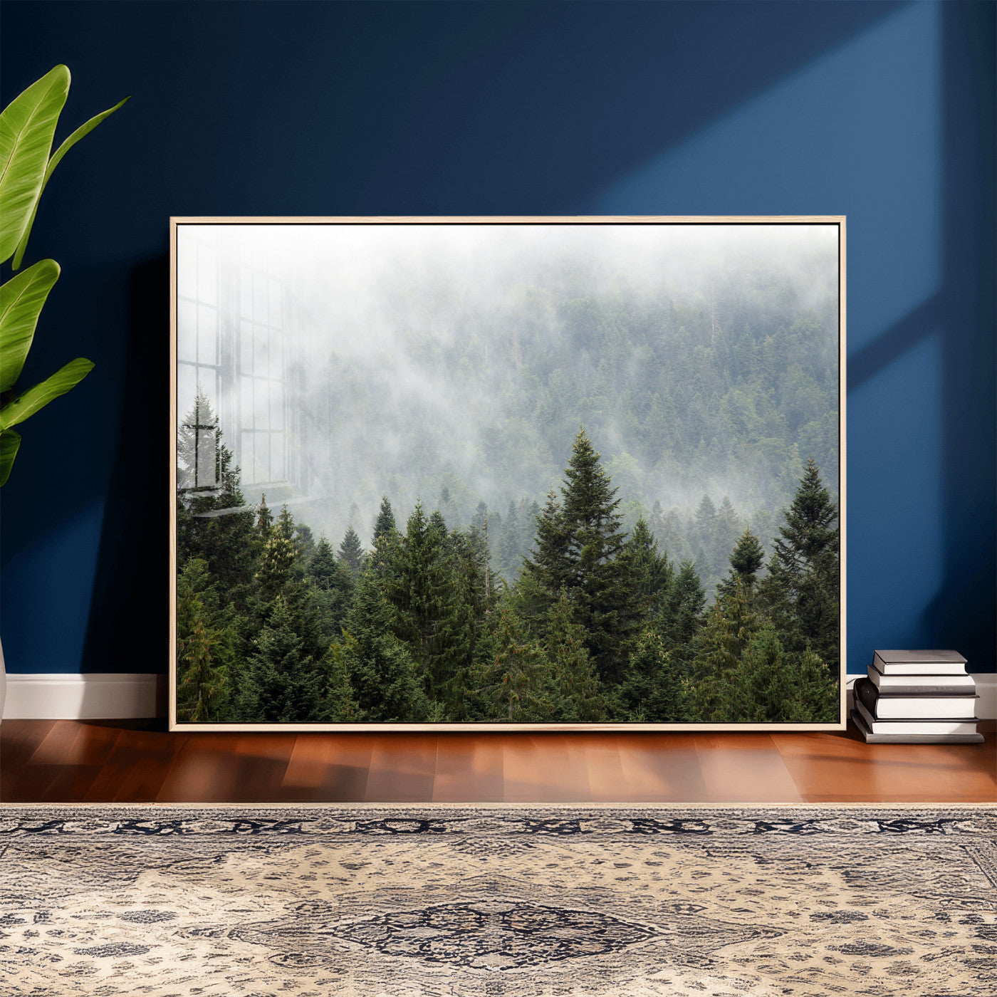 37010054-MGV-CV-36X24 - Misty Mountain Forest Wall Art Canvas Print