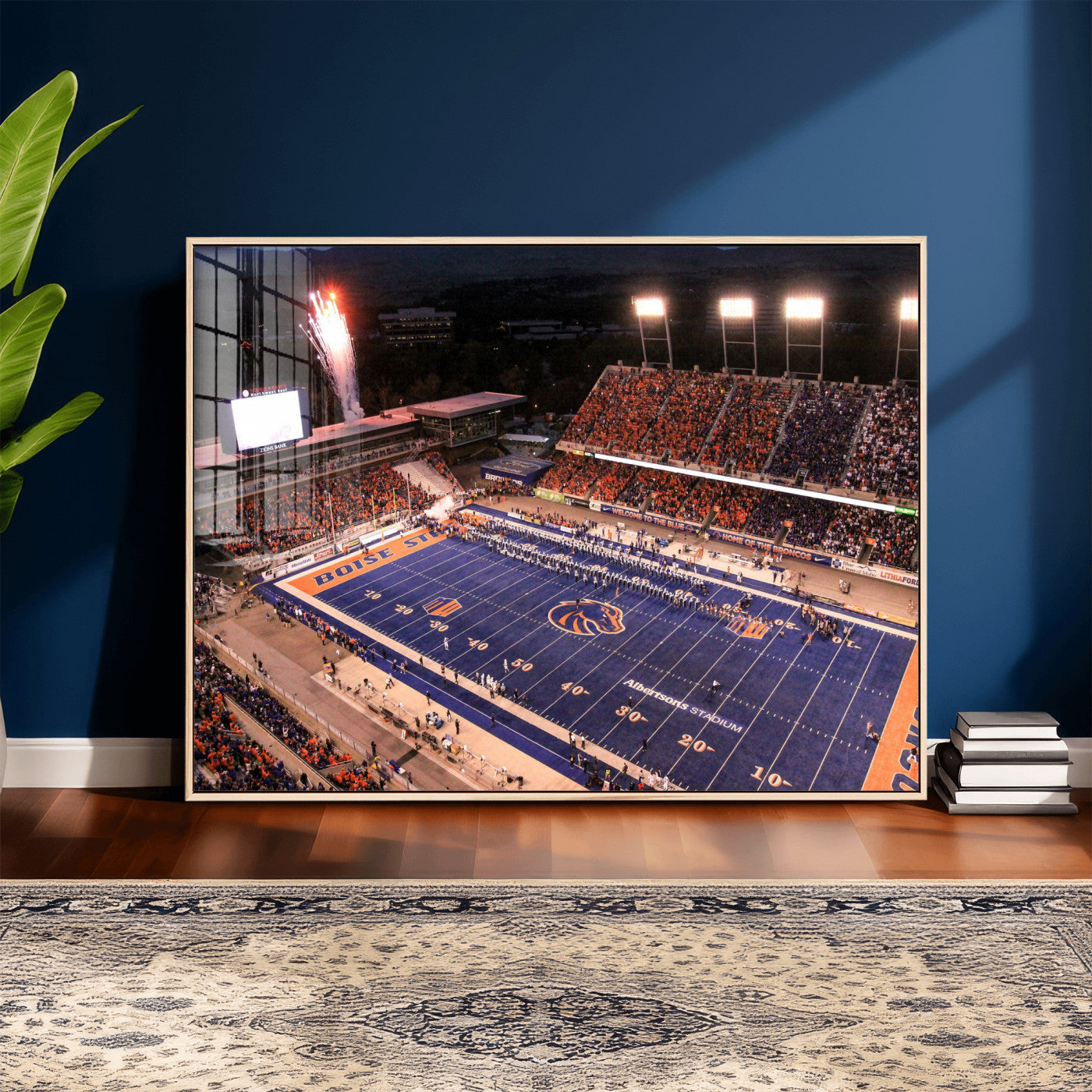 58849575-MGV-CV-36X24 - Boise State Stadium Large Wall Art Canvas Print for Living Room Office Wall Decor