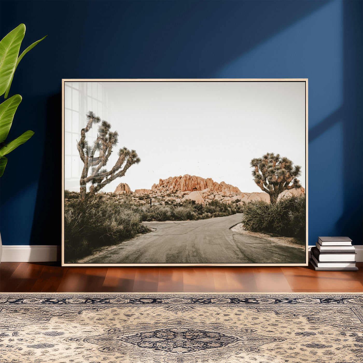 97248544-MGV-CV-36X24 - Joshua Tree Desert Wall Art Canvas Print, Minimal Southwestern Landscape Nature Wall Decor for Modern and Boho Interiors