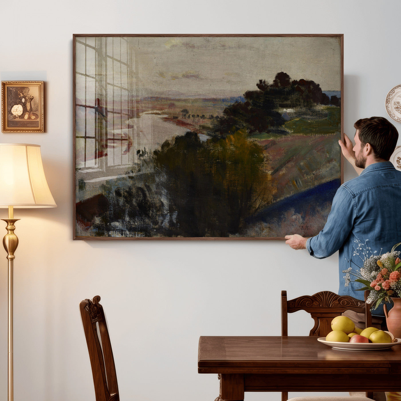 55507874-MGV-CV-36X24 - Jacek Malczewski Landscape at the Vistula Wall Art Canvas Print