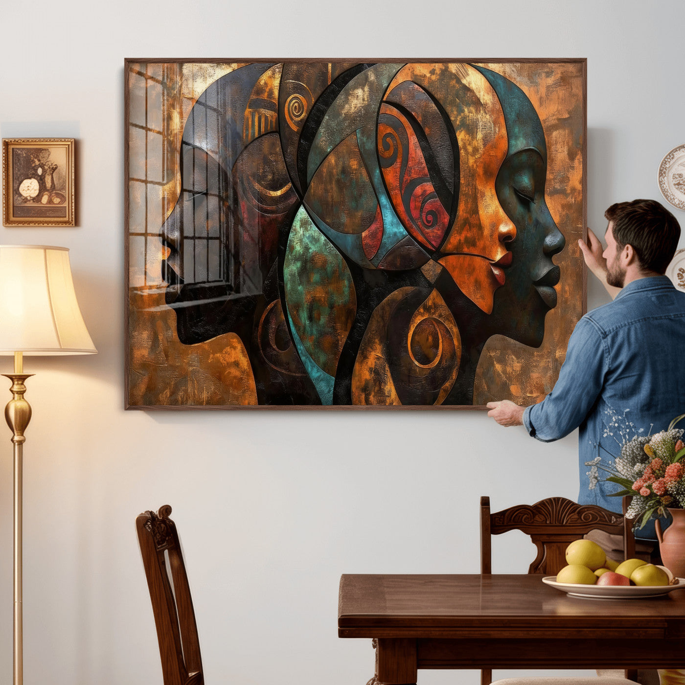 81517886-MGV-CV-36X24 - Abstract Afro American Women Wall Art Canvas Print
