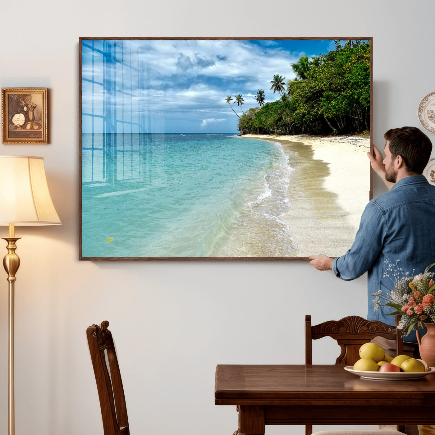 50626792-MGV-CV-36X24 - Puerto Rico Beach Paradise Wall Art – Tropical Coastal Print
