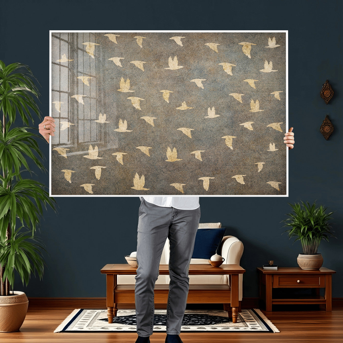 20532514-MGV-CV-36X24 - Abstract Birds Wall Art Canvas Print
