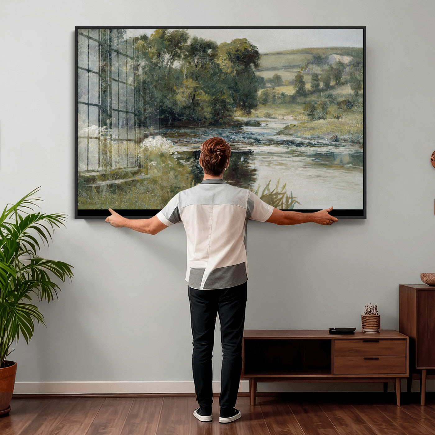 63256010-MGV-CV-36X24 - Edward Mitchell Bannister Streamside Wall Art Canvas Print