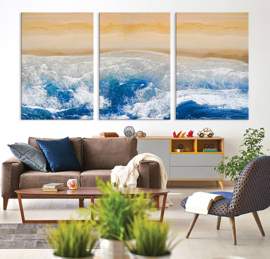 Aerial Beach Canvas Wall Art Print Beach Canvas Print