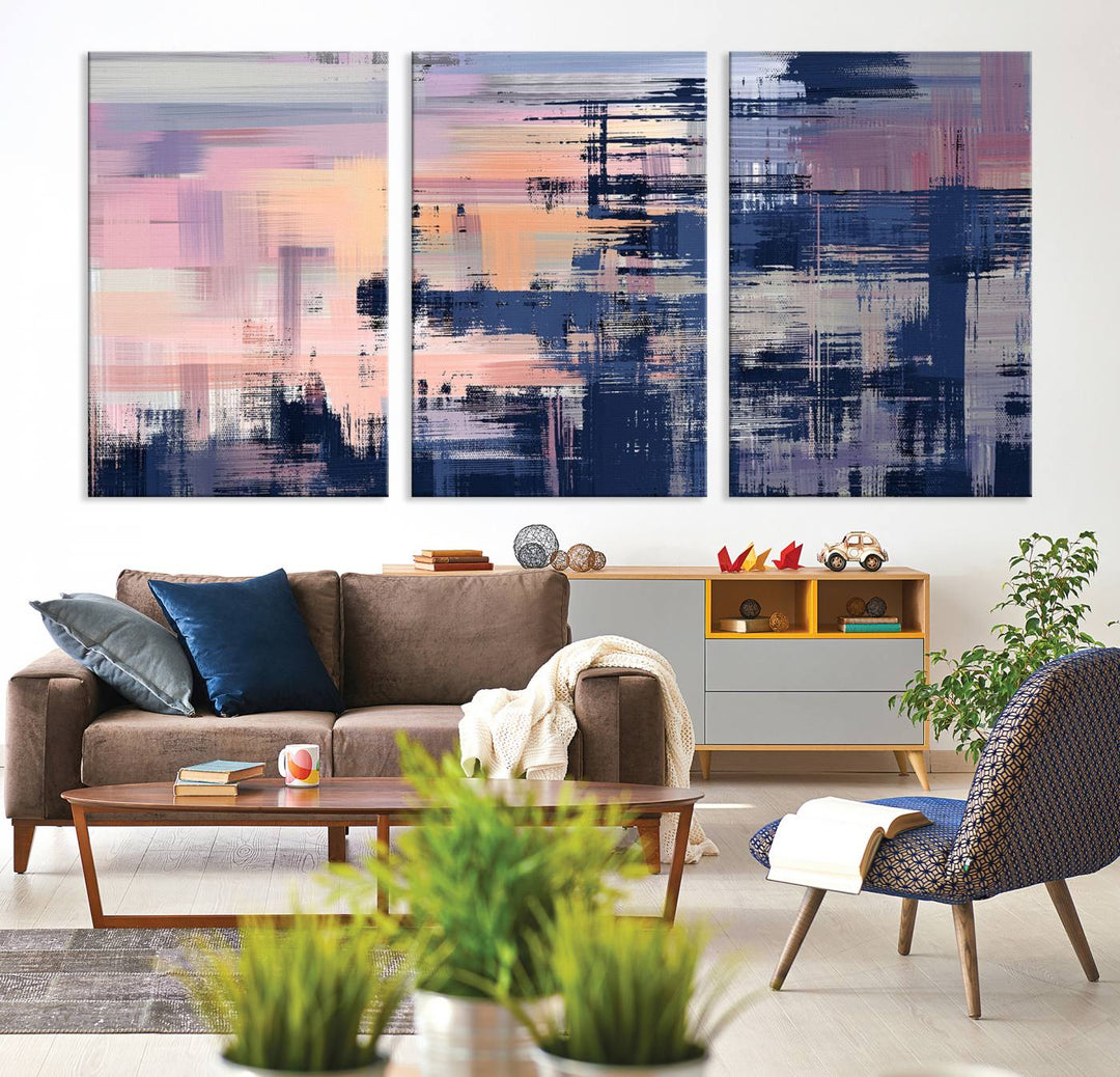 Abstract Painting Wall Art Canvas Print Split Canvas Art