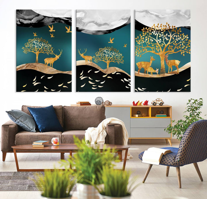 Marvellous Deer Abstract Canvas Print