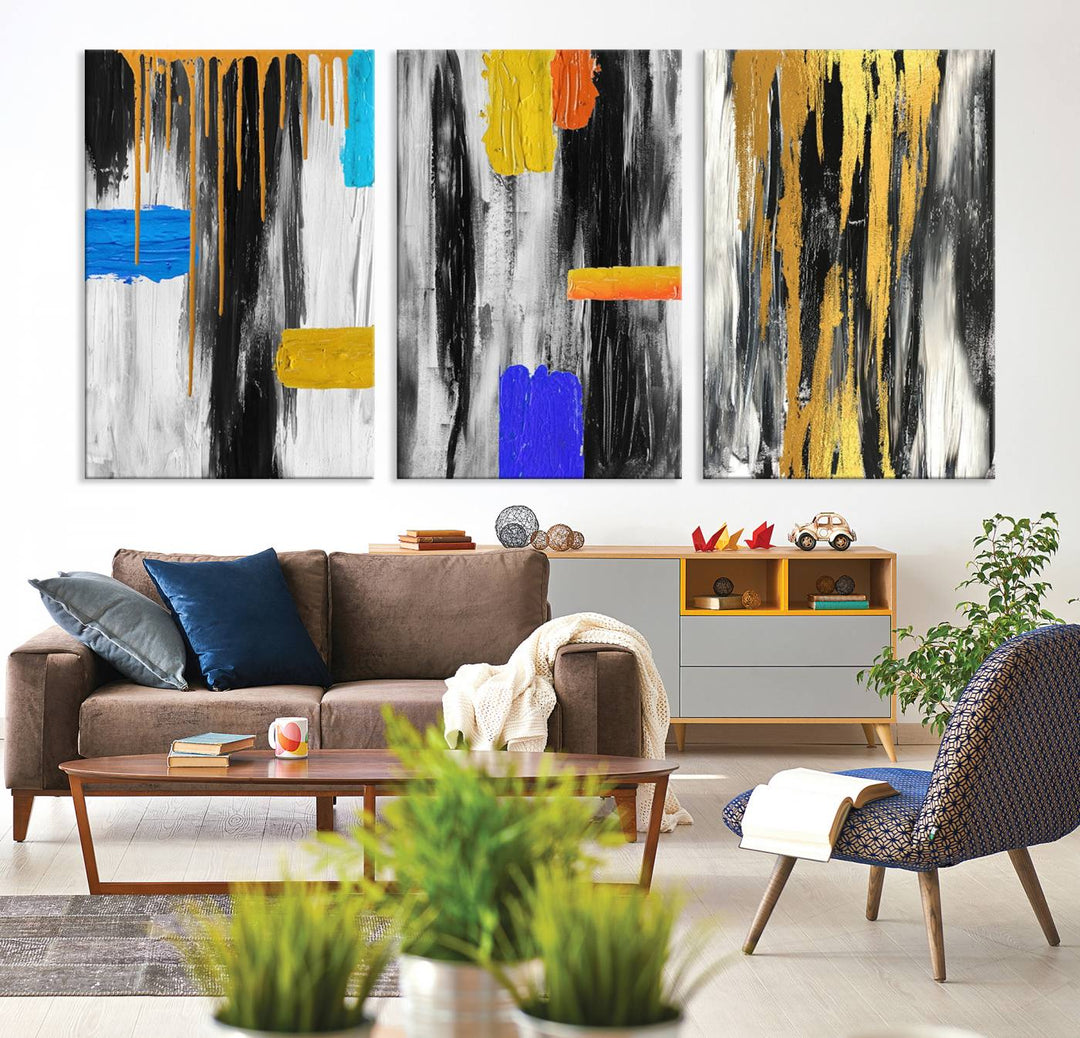 Colorful Abstract Painting Canvas Wall Art