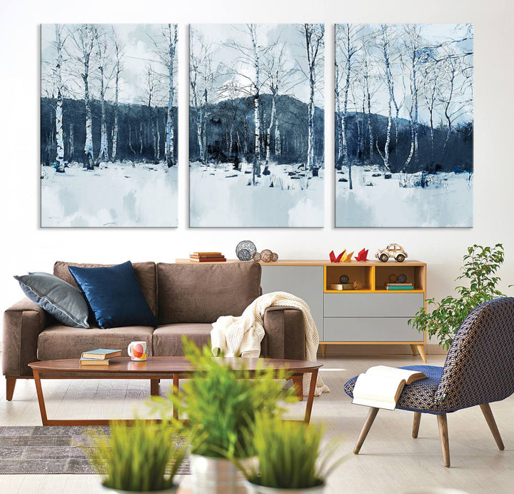 Breathtaking Winter Forest Canvas Art Print Multi Panel Forest Art Winter Photograph Art