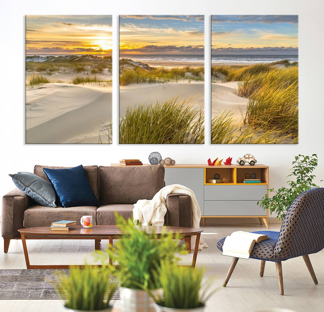 Sunrise on The Beach Wall Art Canvas Print