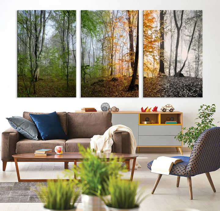 Wall Art Canvas Four Season Forest Wall Art