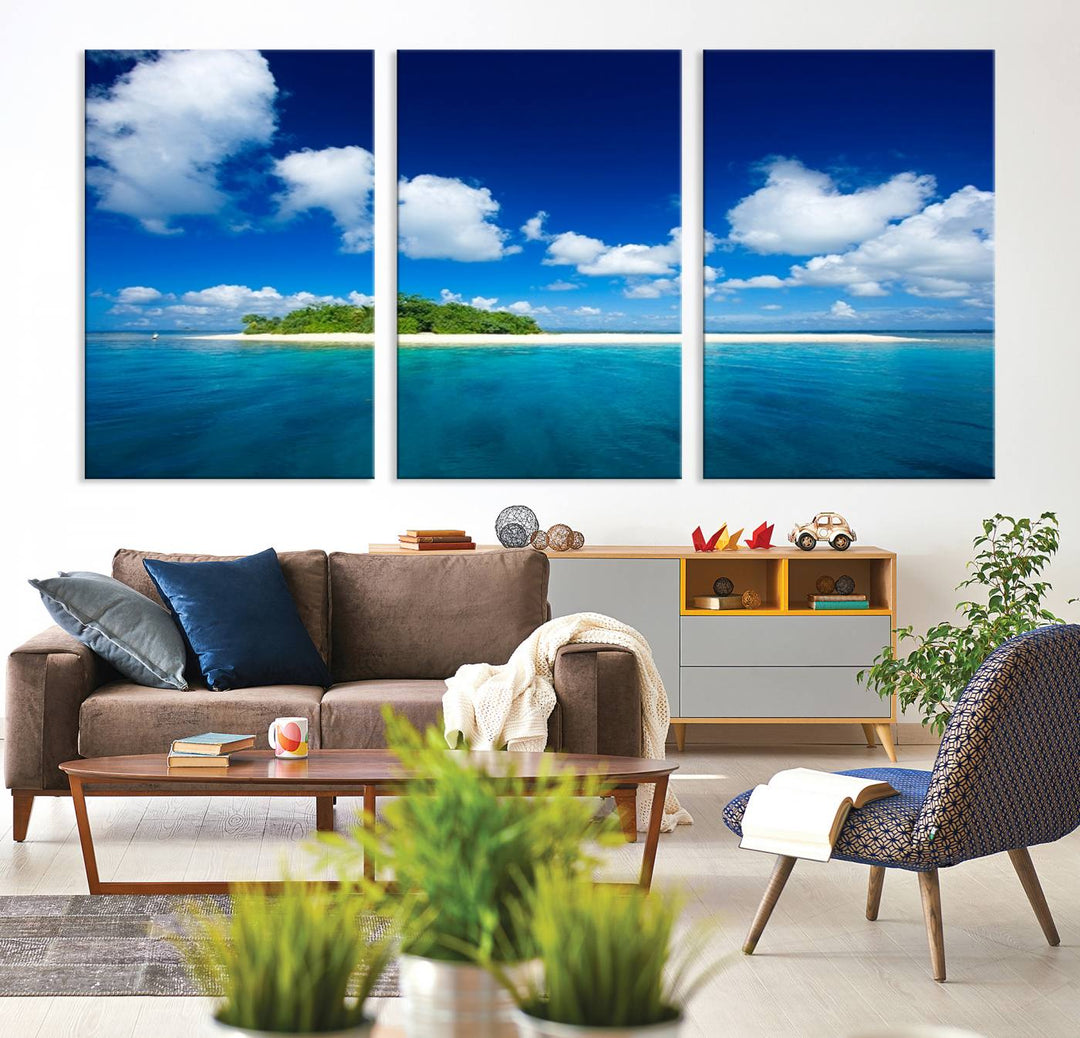 Wall Art Small Tropical Island Canvas Print