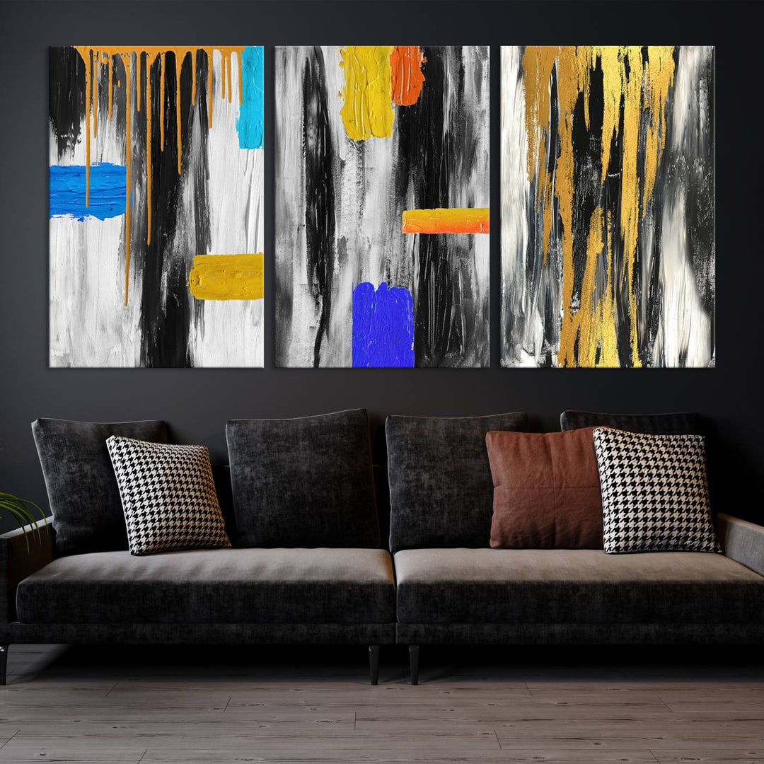 Colorful Abstract Painting Canvas Wall Art