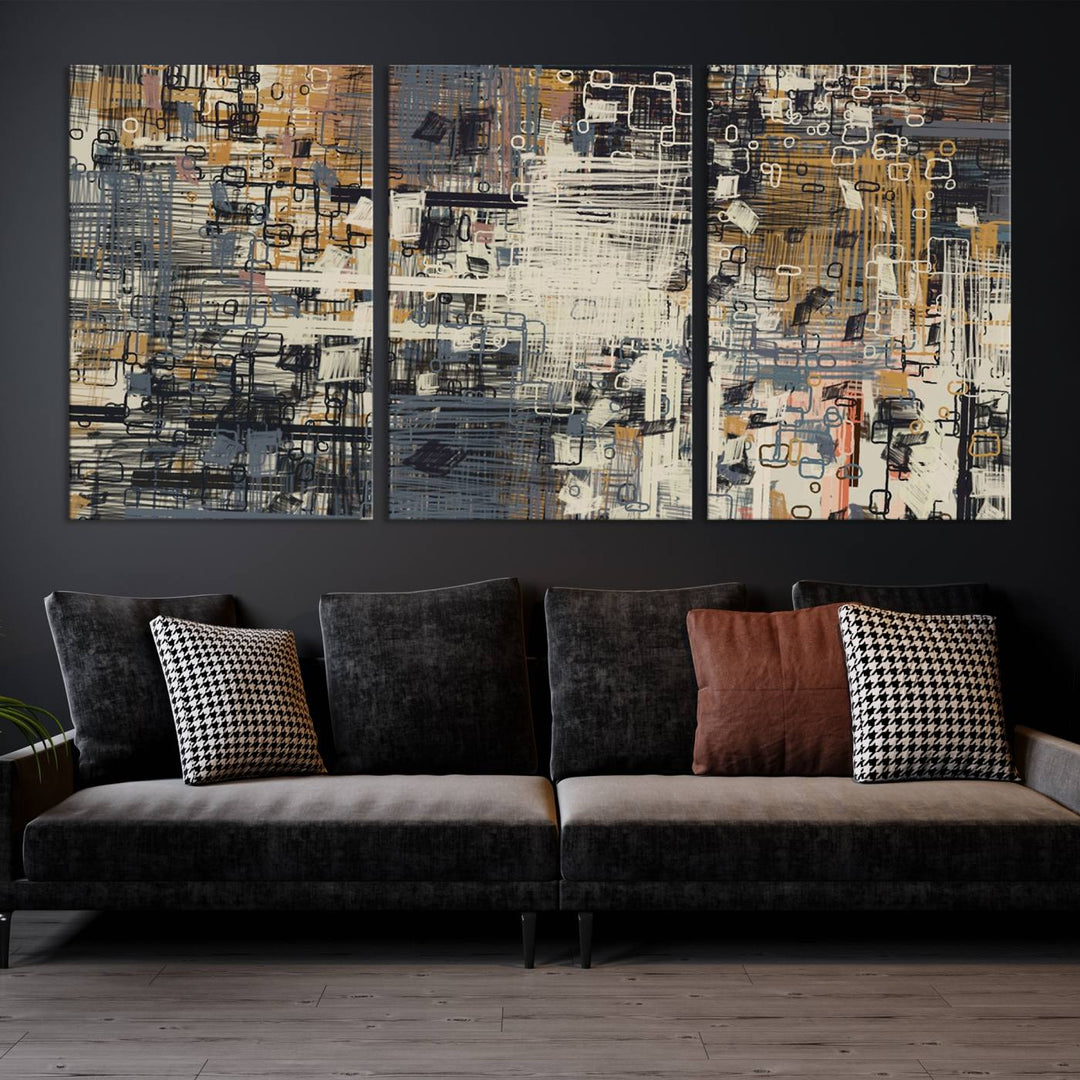 Abstract Marble Texture Wall Art Contemporary Dark Colors Art Abstract