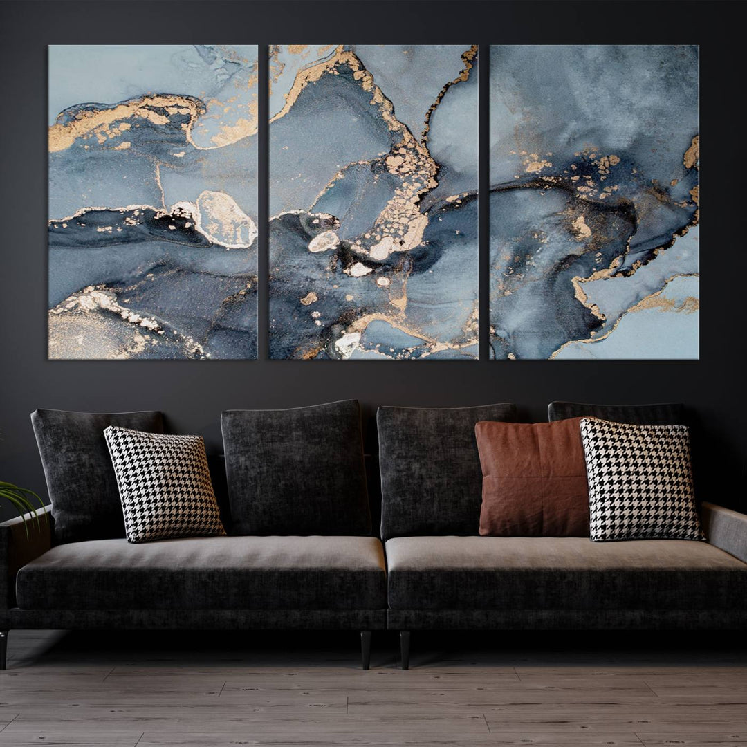 Multipanel Marble Fluid Effect Wall Art Abstract Canvas Wall Art Print