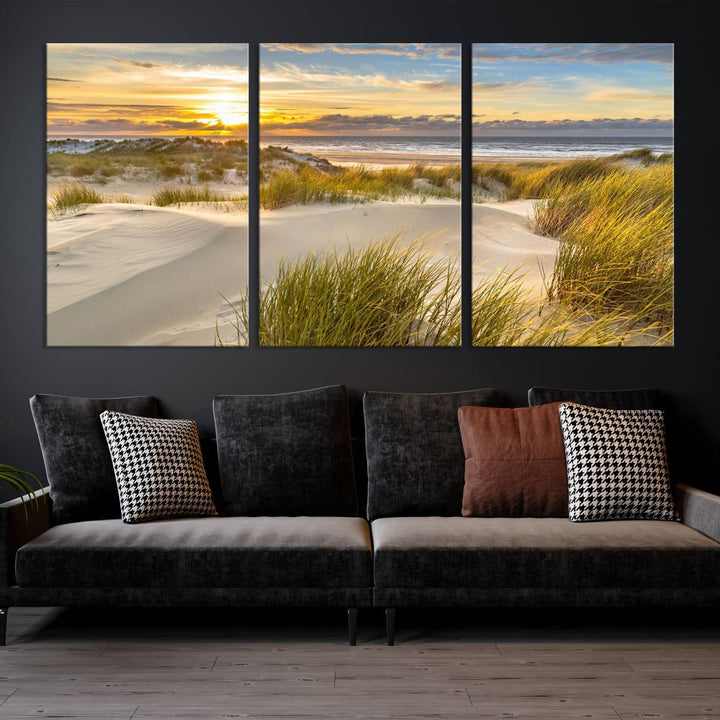 Sunrise on The Beach Wall Art Canvas Print