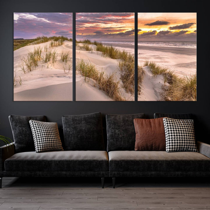 Sunrise On The Beach Wall Art Canvas Print