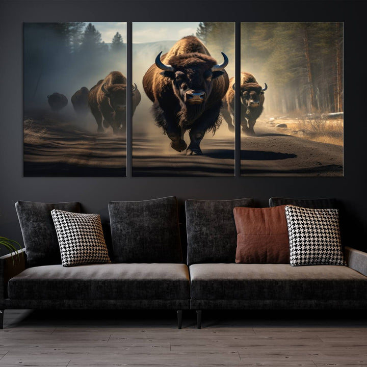 Buffalo Wall Art Canvas Print, Bison Wall Art Canvas Print