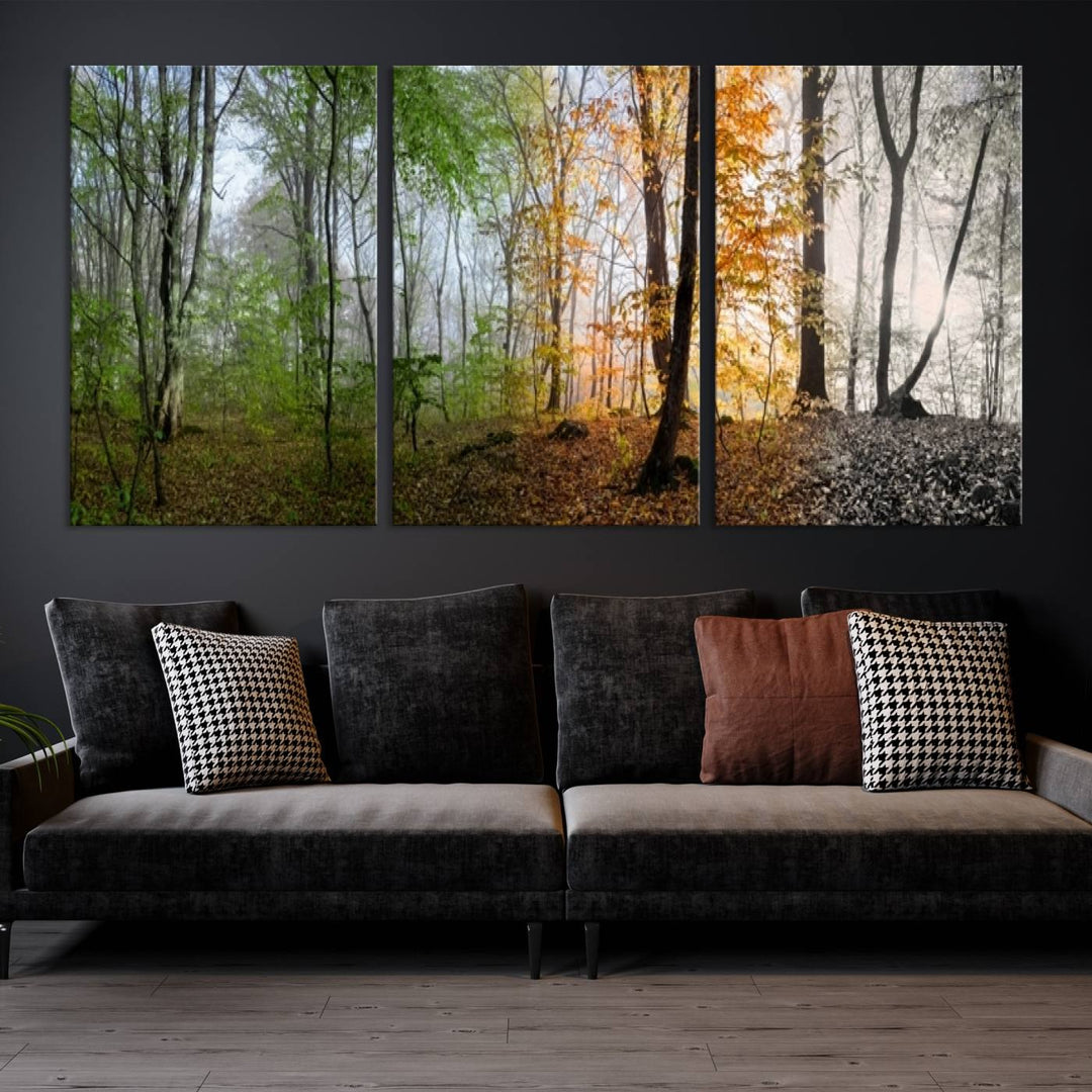 Wall Art Canvas Four Season Forest Wall Art