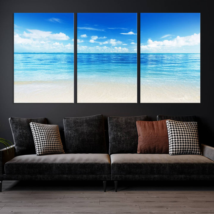 Ocean and Beach Artwork Canvas Print Wall Art