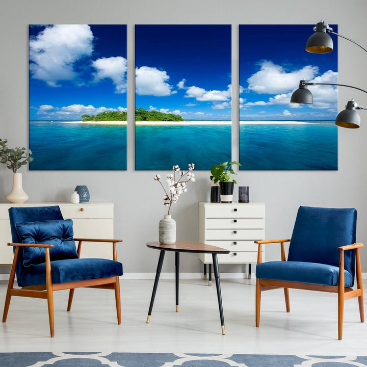 Wall Art Small Tropical Island Canvas Print