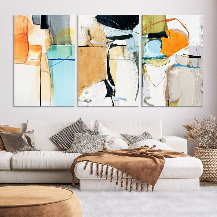 Contemporary Abstract Canvas Wall Art Print Abstract