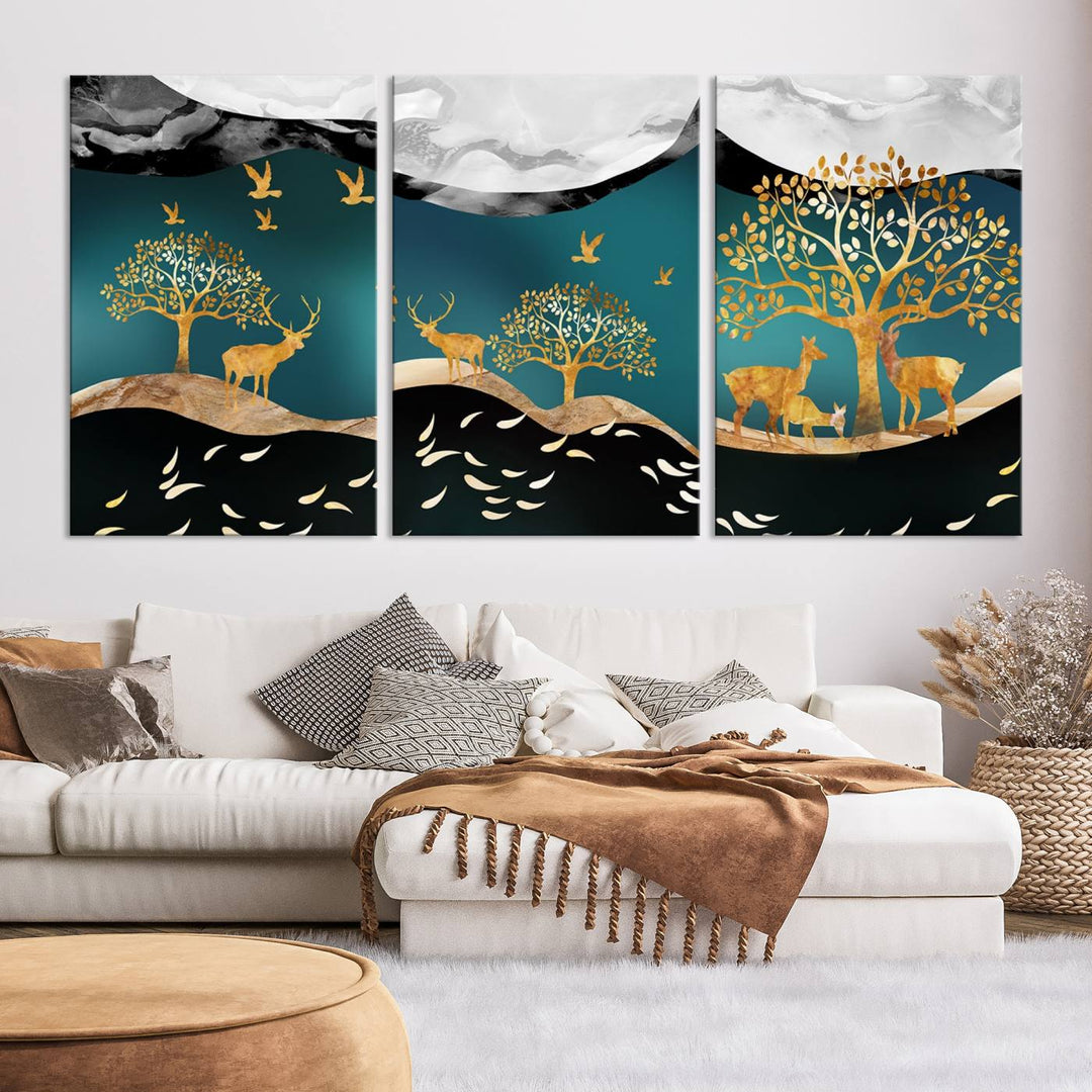 Marvellous Deer Abstract Canvas Print