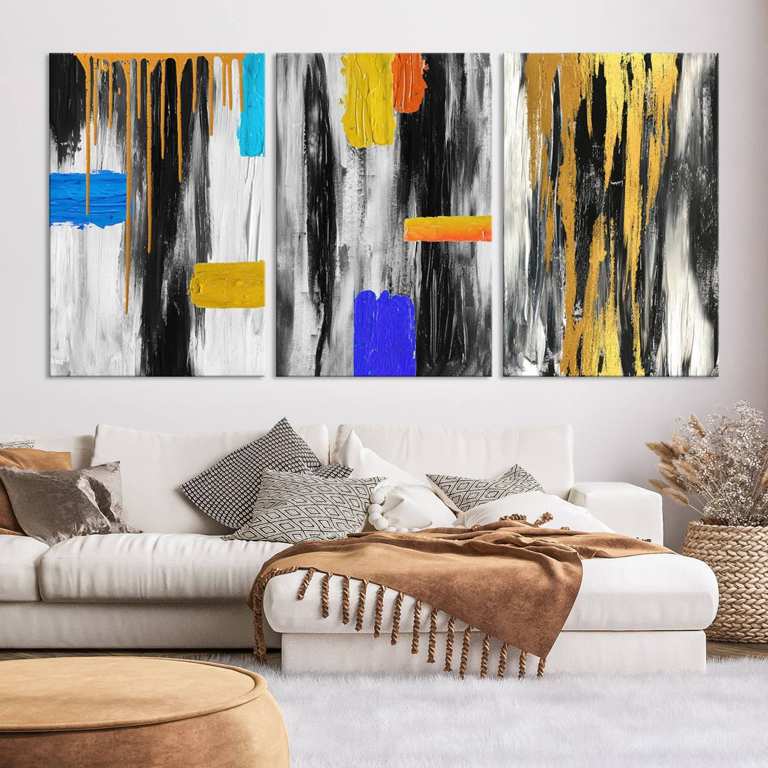 Colorful Abstract Painting Canvas Wall Art