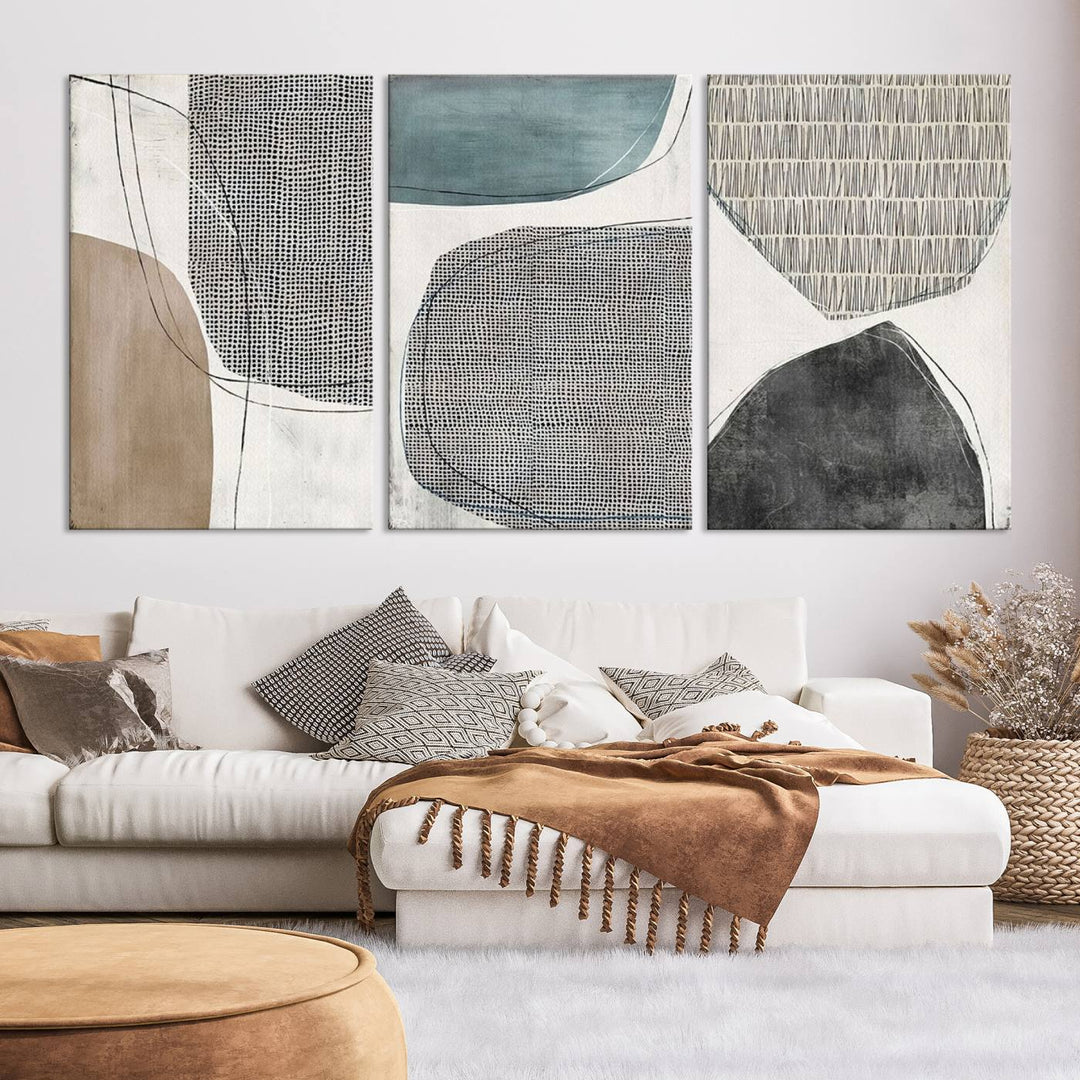 Impression sur toile Art mural abstrait Illustre Art Boho