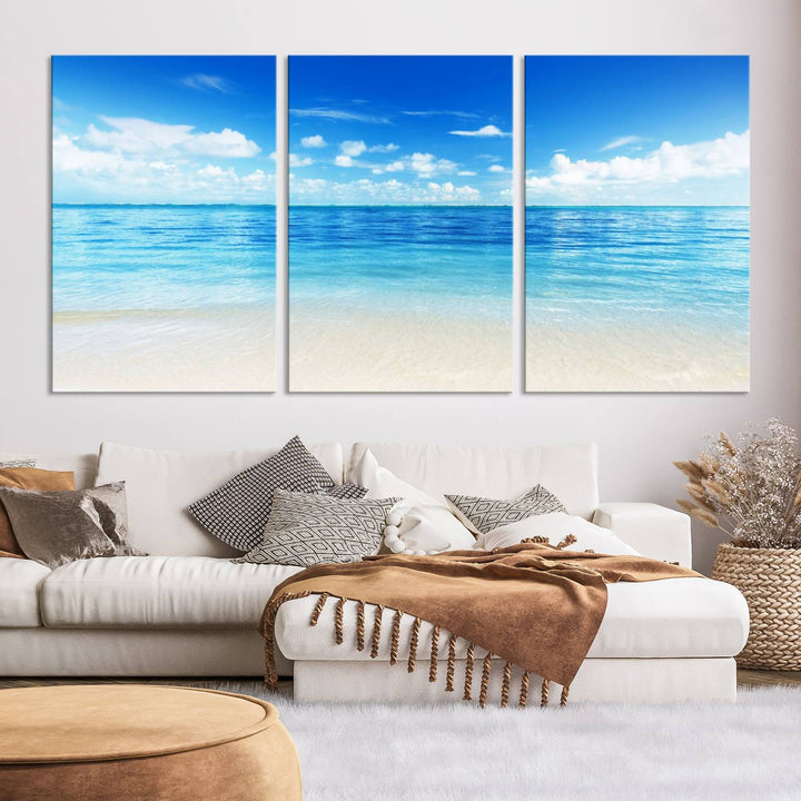 Ocean and Beach Artwork Canvas Print Wall Art