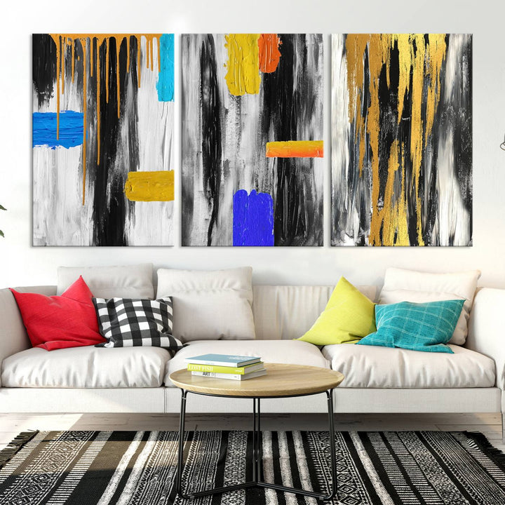 Colorful Abstract Painting Canvas Wall Art