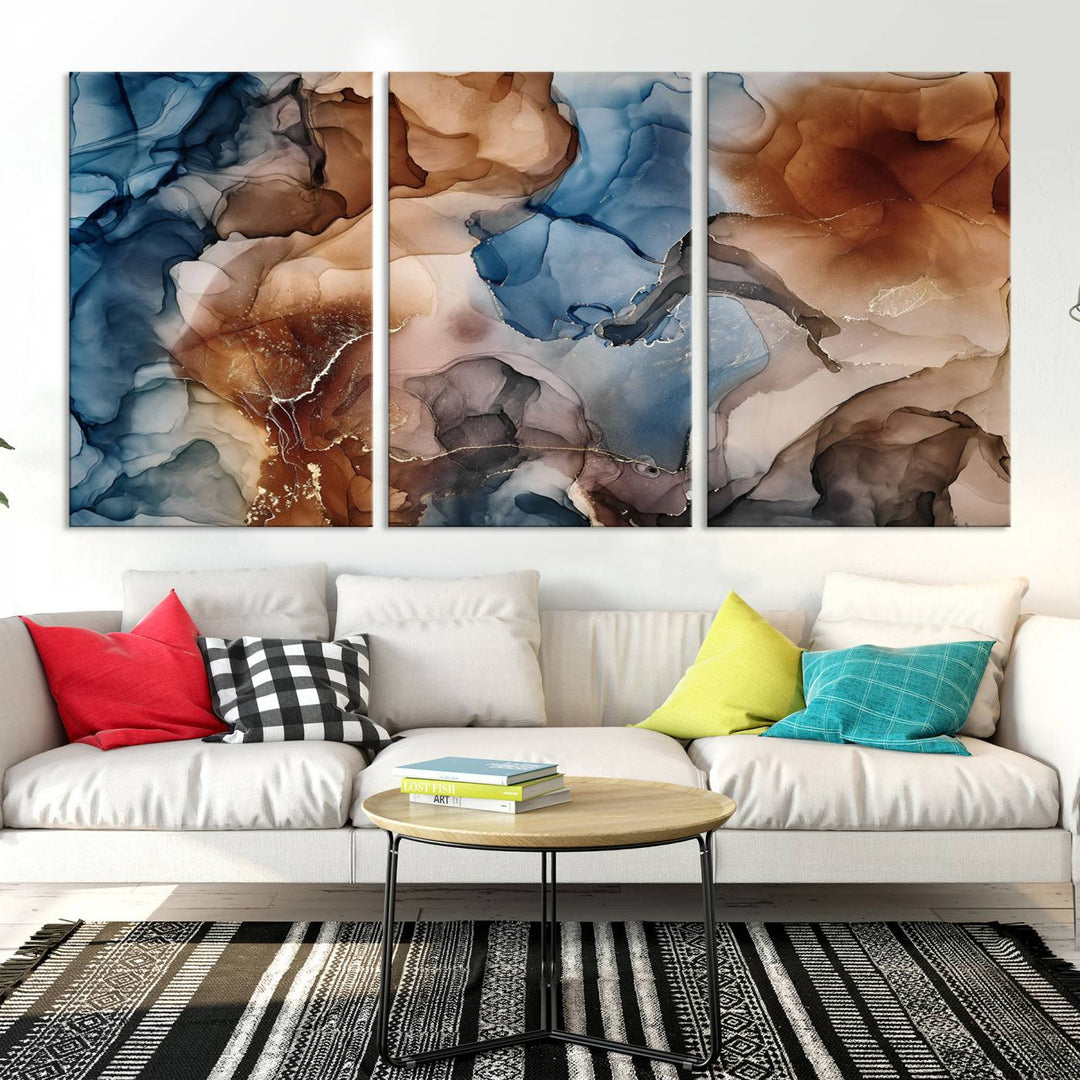 Colorful Abstract Clouds Canvas Wall Art Print