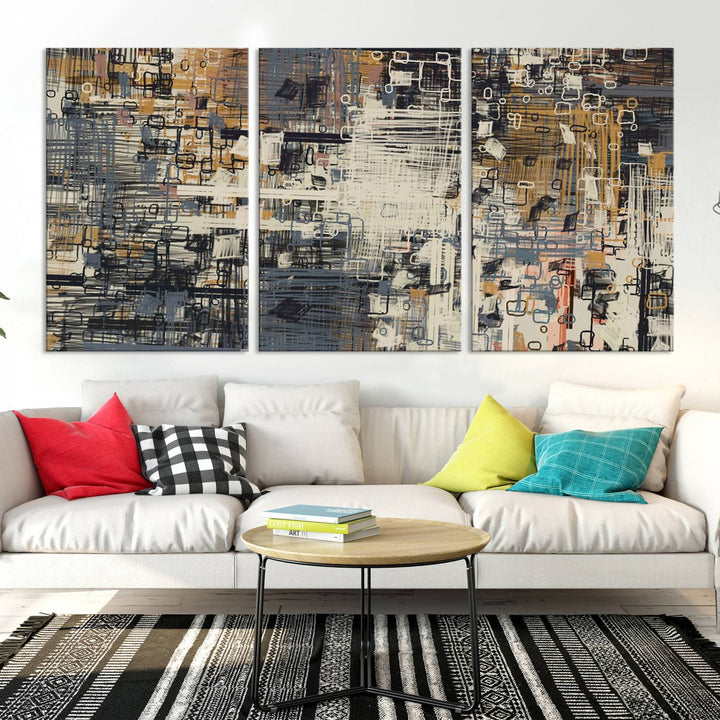 Abstract Marble Texture Wall Art Contemporary Dark Colors Art Abstract