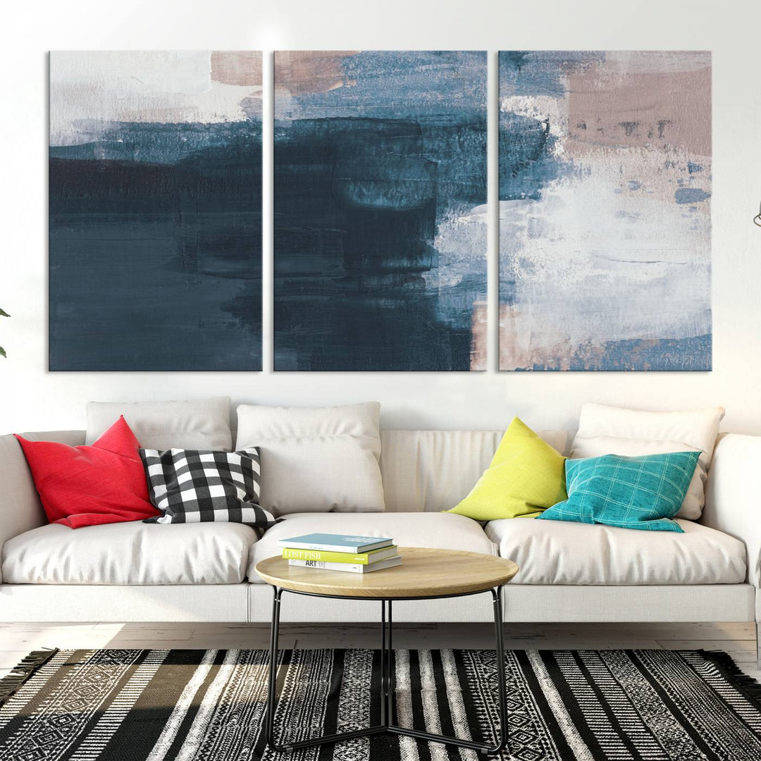 Abstract Brush Strokes Canvas Wall Art