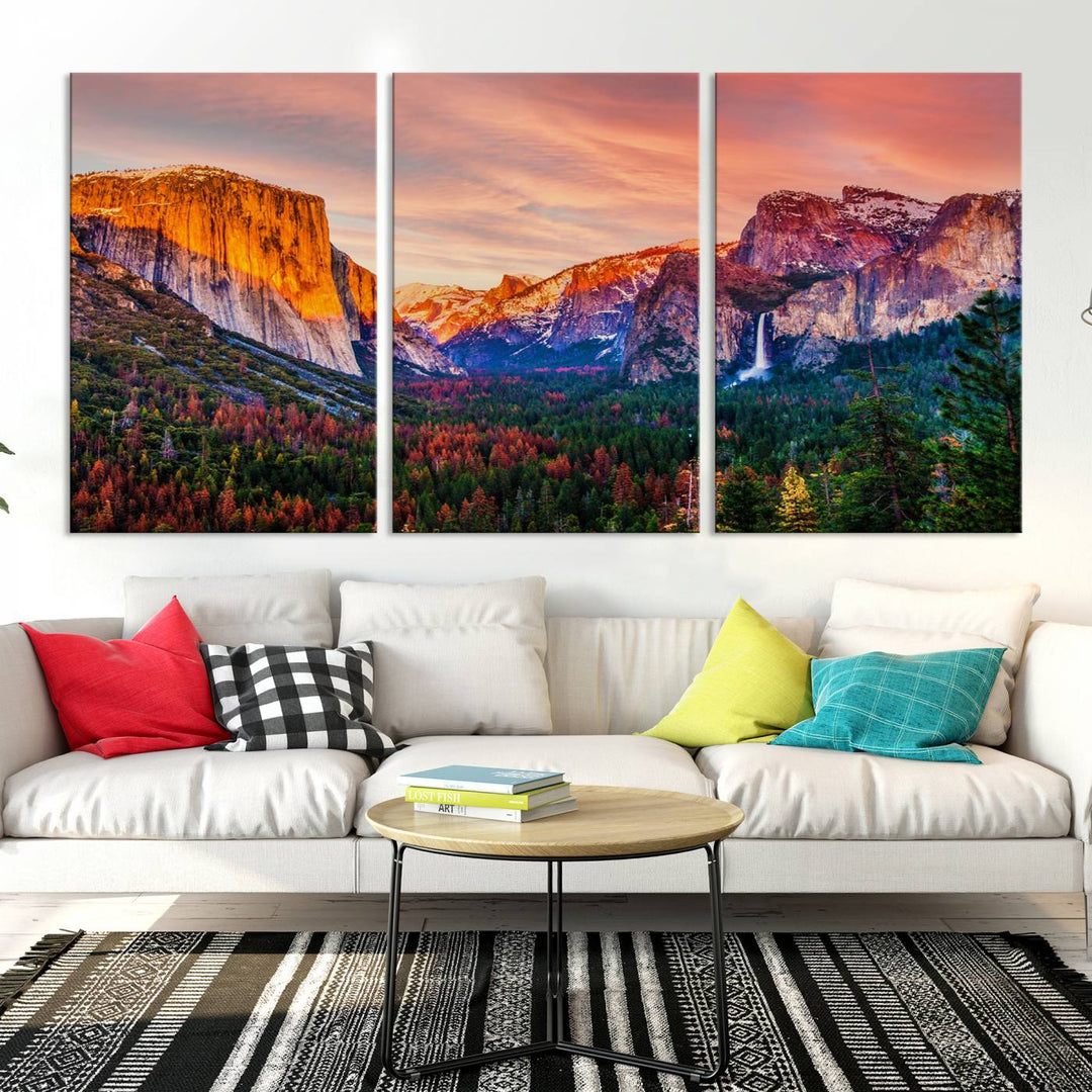 Impression sur toile murale du parc national El Capitan Yosemite