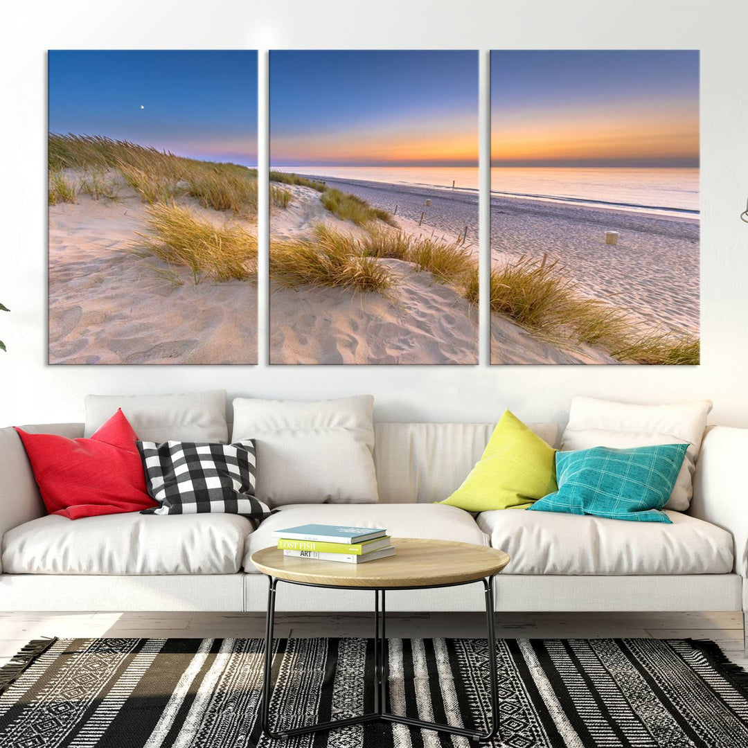 Sunrise On The Beach Wall Art Canvas Print